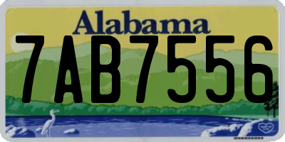 AL license plate 7AB7556