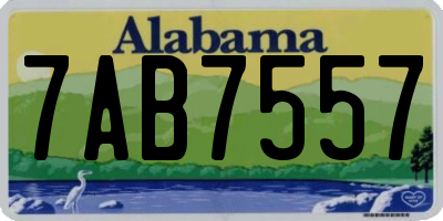 AL license plate 7AB7557