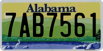 AL license plate 7AB7561