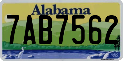 AL license plate 7AB7562