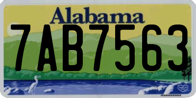 AL license plate 7AB7563