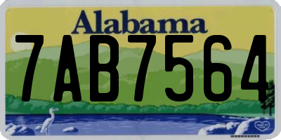 AL license plate 7AB7564