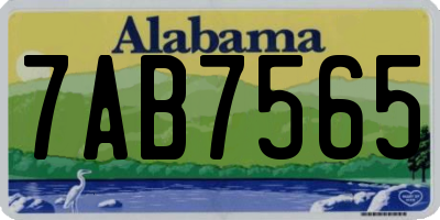 AL license plate 7AB7565