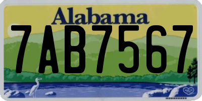 AL license plate 7AB7567