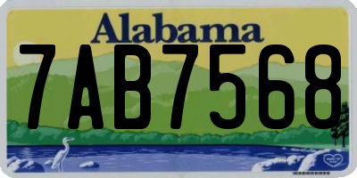 AL license plate 7AB7568