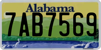 AL license plate 7AB7569
