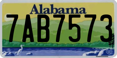 AL license plate 7AB7573