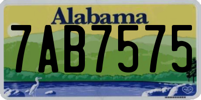 AL license plate 7AB7575