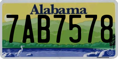AL license plate 7AB7578