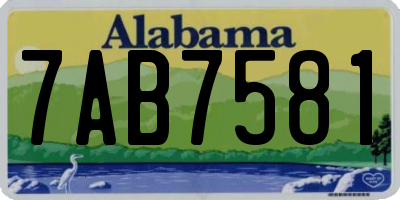 AL license plate 7AB7581