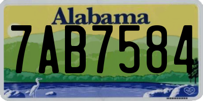 AL license plate 7AB7584