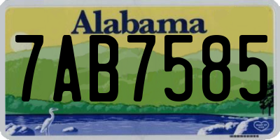 AL license plate 7AB7585