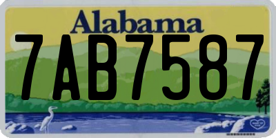 AL license plate 7AB7587