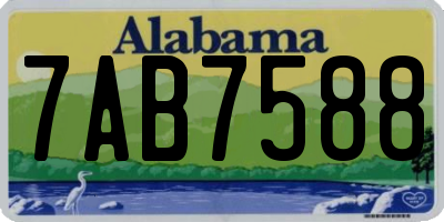 AL license plate 7AB7588