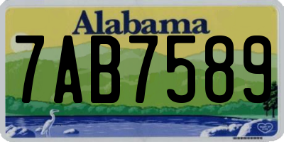 AL license plate 7AB7589