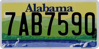 AL license plate 7AB7590