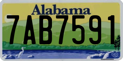 AL license plate 7AB7591