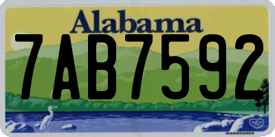 AL license plate 7AB7592