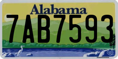 AL license plate 7AB7593