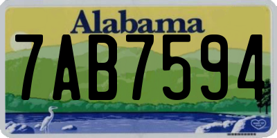 AL license plate 7AB7594