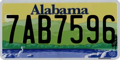AL license plate 7AB7596