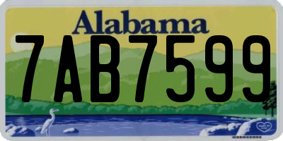 AL license plate 7AB7599