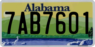 AL license plate 7AB7601