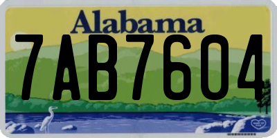 AL license plate 7AB7604