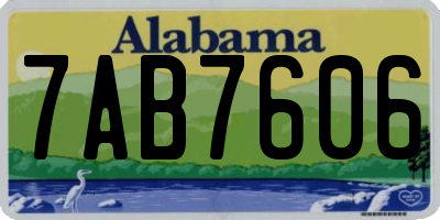 AL license plate 7AB7606