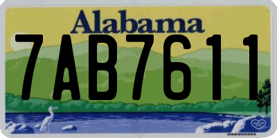 AL license plate 7AB7611