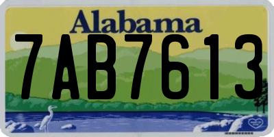 AL license plate 7AB7613