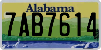 AL license plate 7AB7614