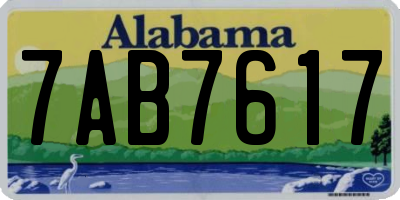 AL license plate 7AB7617