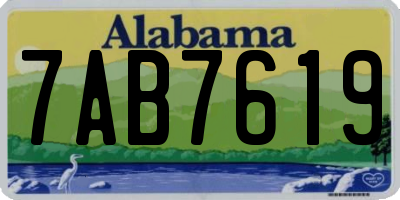 AL license plate 7AB7619