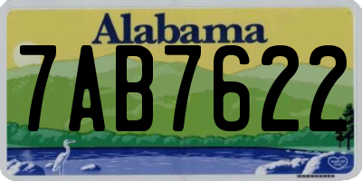 AL license plate 7AB7622