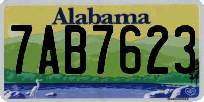 AL license plate 7AB7623