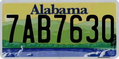 AL license plate 7AB7630