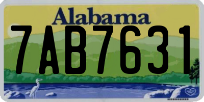 AL license plate 7AB7631