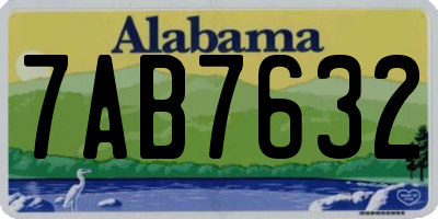AL license plate 7AB7632