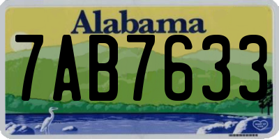 AL license plate 7AB7633