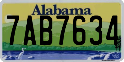 AL license plate 7AB7634
