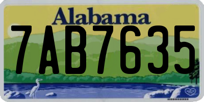 AL license plate 7AB7635