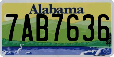 AL license plate 7AB7636