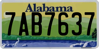 AL license plate 7AB7637