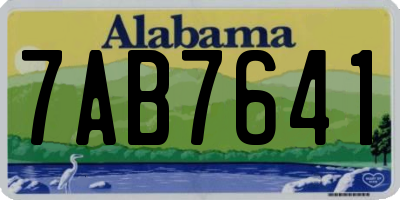 AL license plate 7AB7641