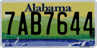 AL license plate 7AB7644