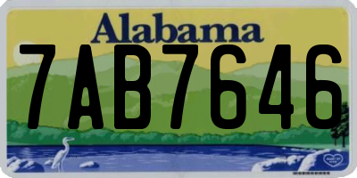 AL license plate 7AB7646