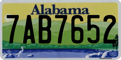 AL license plate 7AB7652
