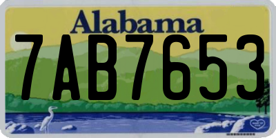 AL license plate 7AB7653