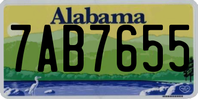 AL license plate 7AB7655
